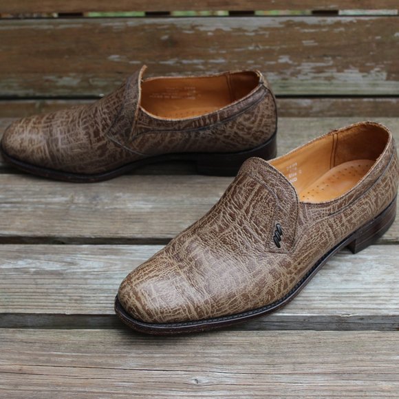 Rare, 1980s Vintage Loake Loafer, Gray Antelope/Kudu Hide, Made in England, 8 UK - Picture 5 of 12